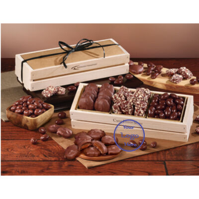 Gift - Chocolate Favorites in Wooden Crate - Large Gift Boxes Thumbnail