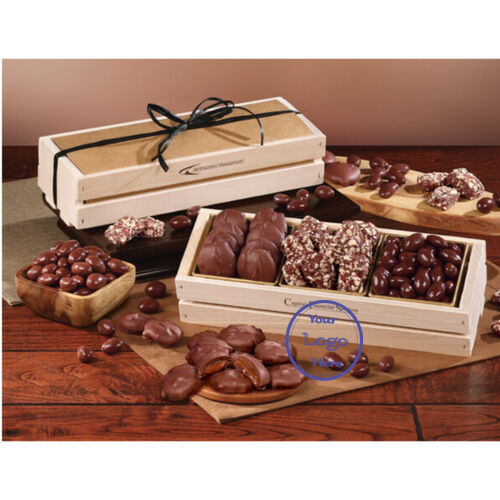 Gift - Chocolate Favorites in Wooden Crate - Large Gift Boxes Thumbnail